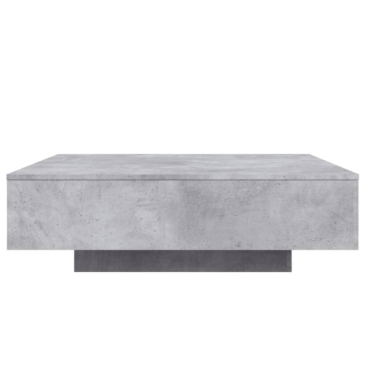 sofabord 100x100x31 cm konstrueret træ betongrå