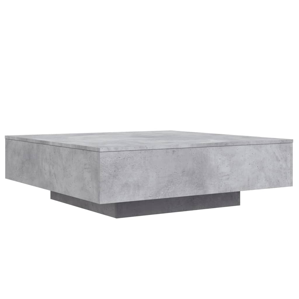 sofabord 100x100x31 cm konstrueret træ betongrå