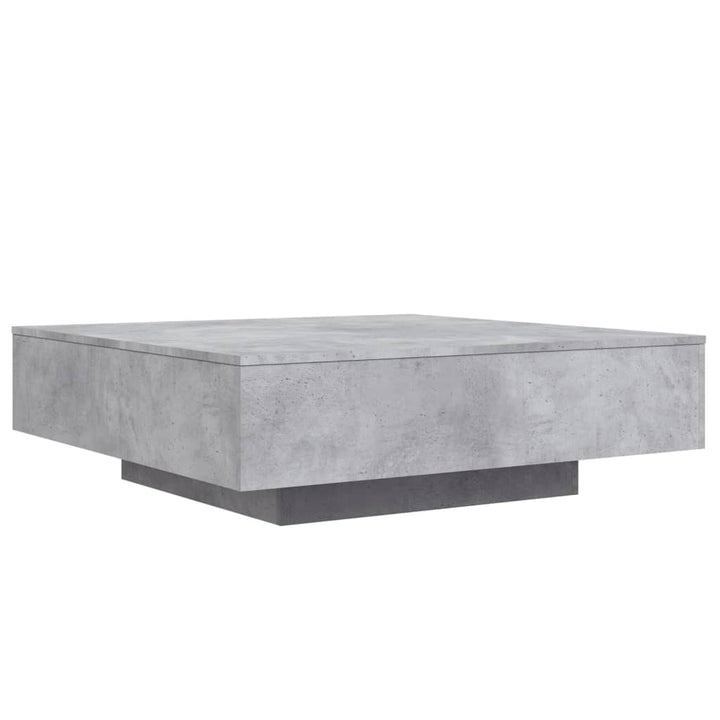 sofabord 100x100x31 cm konstrueret træ betongrå