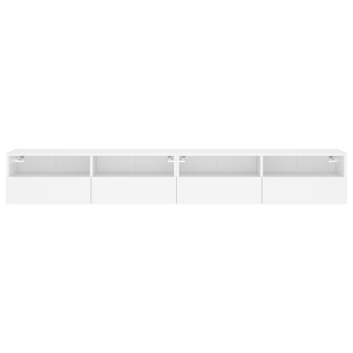 væghængte tv-borde 2 stk. 100x30x30 cm konstrueret træ hvid