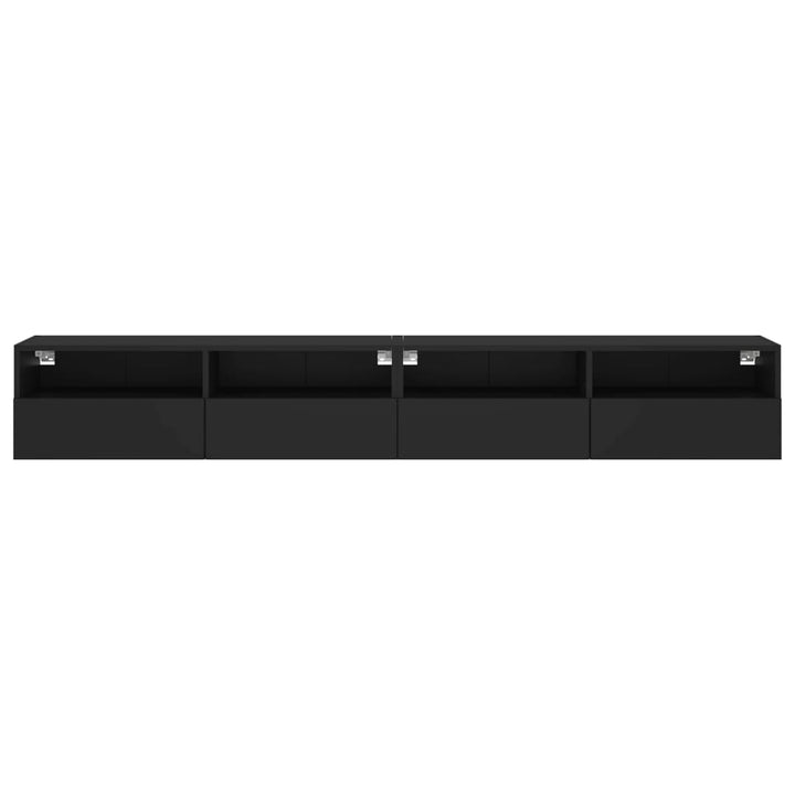 væghængte tv-borde 2 stk. 100x30x30 cm konstrueret træ sort