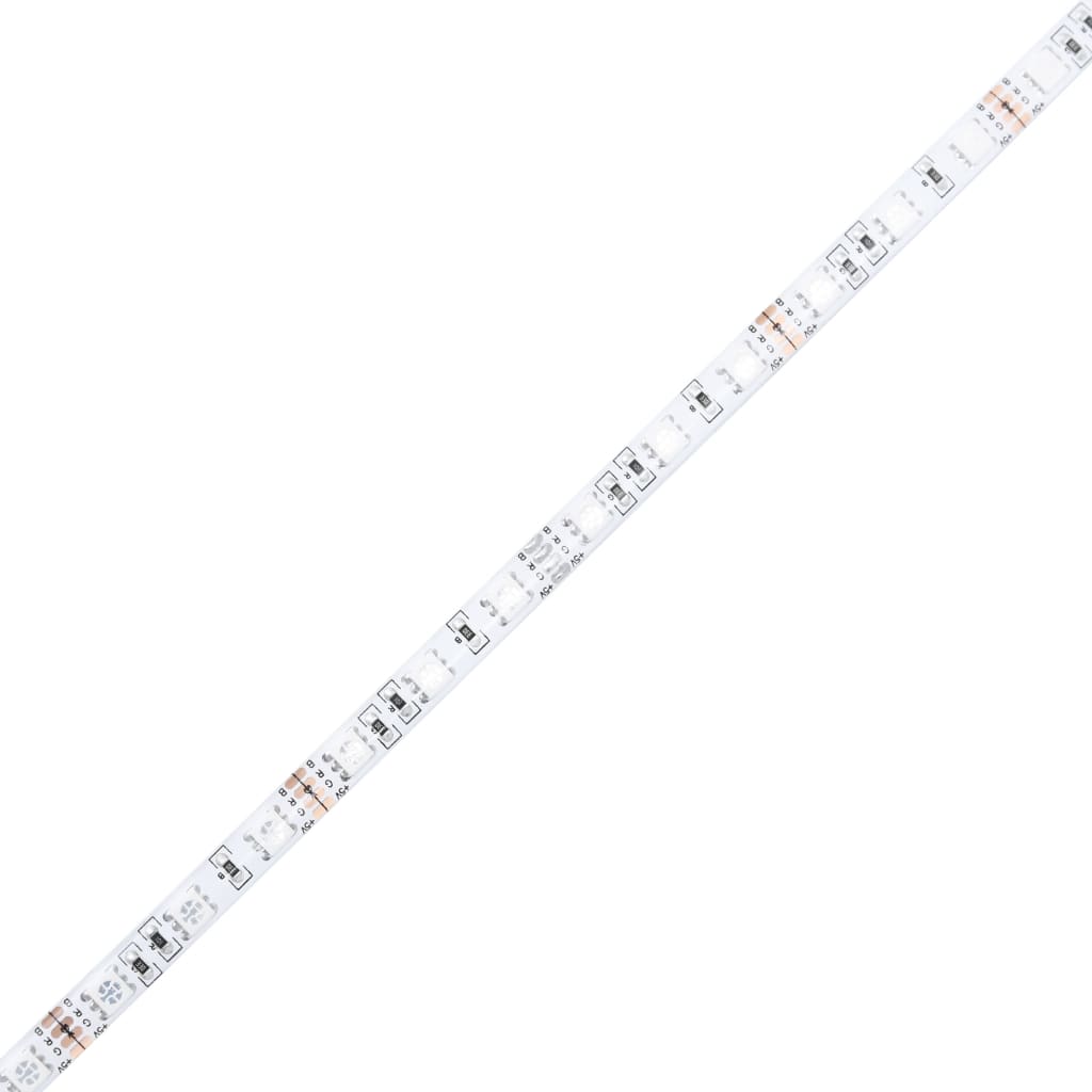 sengegavl m. LED-lys 220x18,5x103,5 cm konstrueret træ betongrå