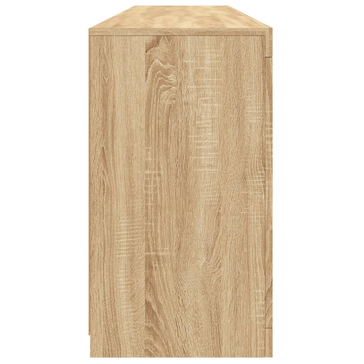 skænk med LED-lys 162x37x67 cm sonoma-eg