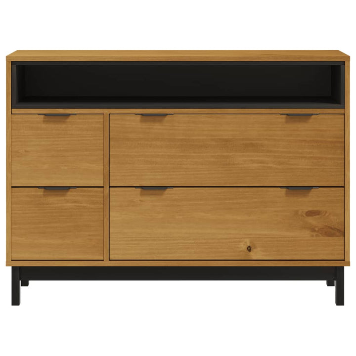 kommode FLAM 110x40x80 cm massivt fyrretræ