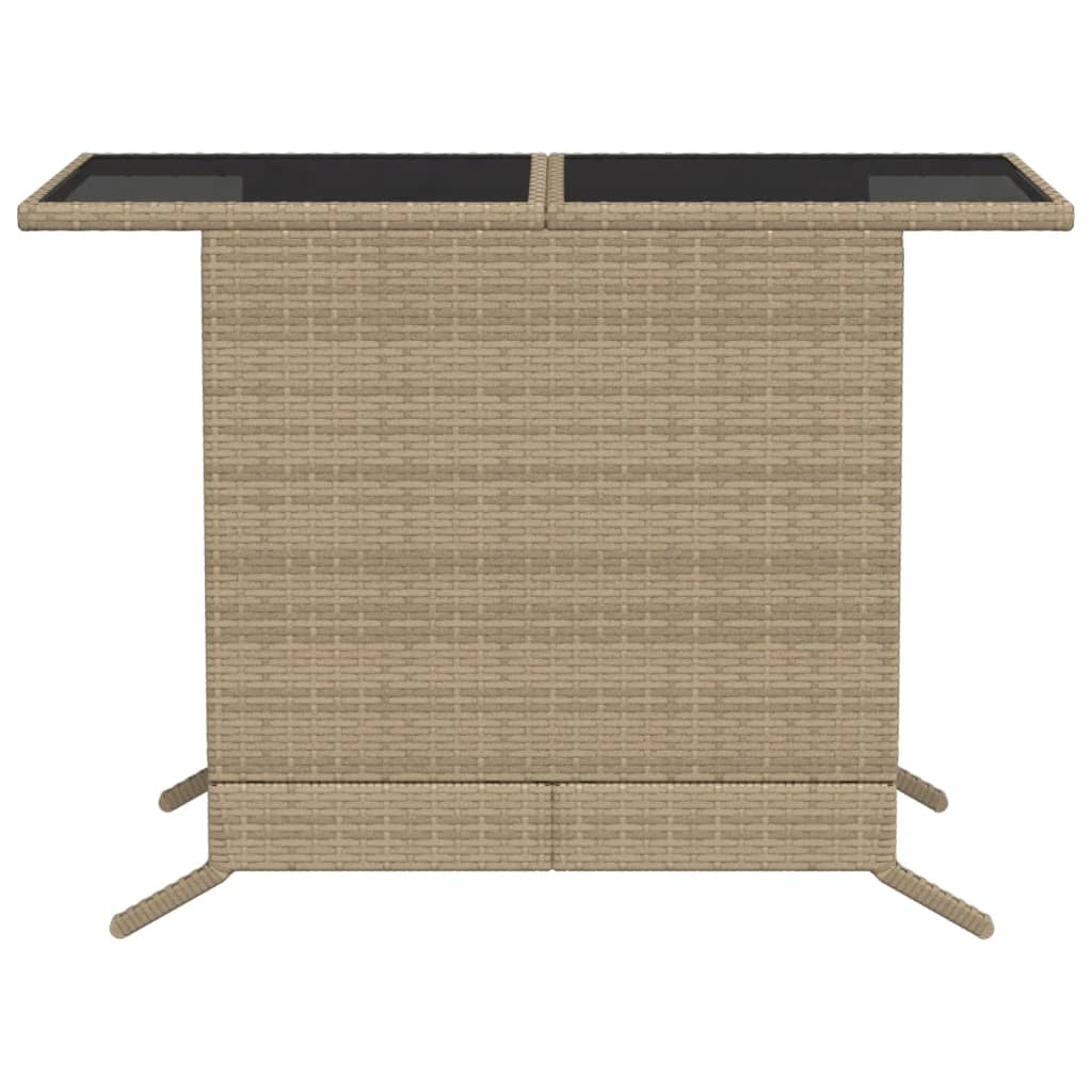 bistrosæt til haven 3 dele med hynder polyrattan beige