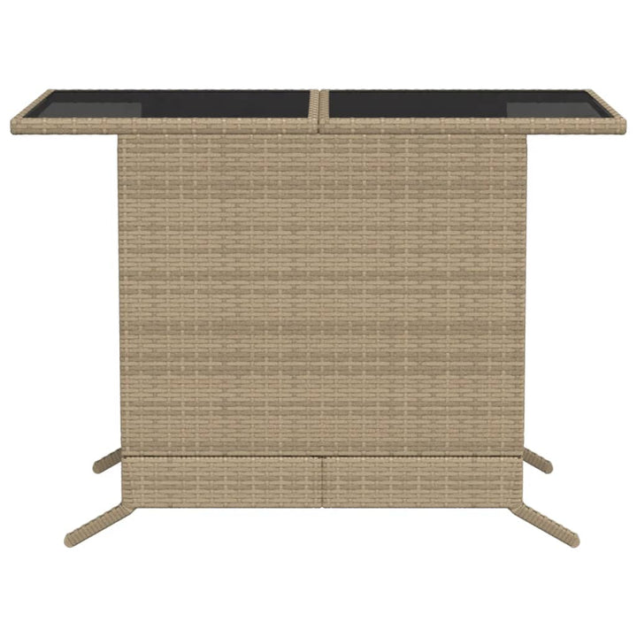bistrosæt til haven 3 dele med hynder polyrattan beige
