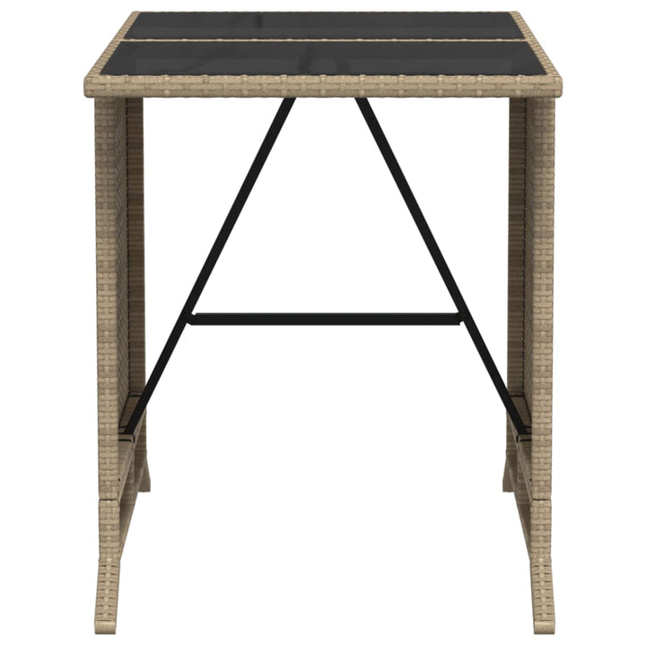bistrosæt til haven 3 dele med hynder polyrattan beige