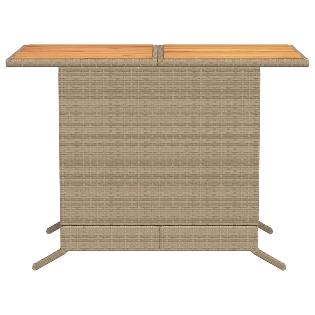bistrosæt til haven 3 dele med hynder polyrattan beige