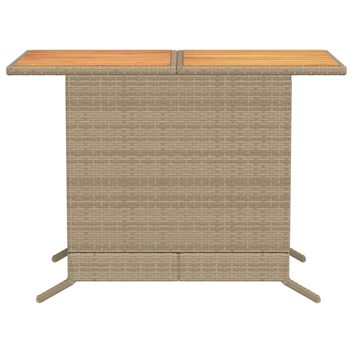 bistrosæt til haven 3 dele med hynder polyrattan beige