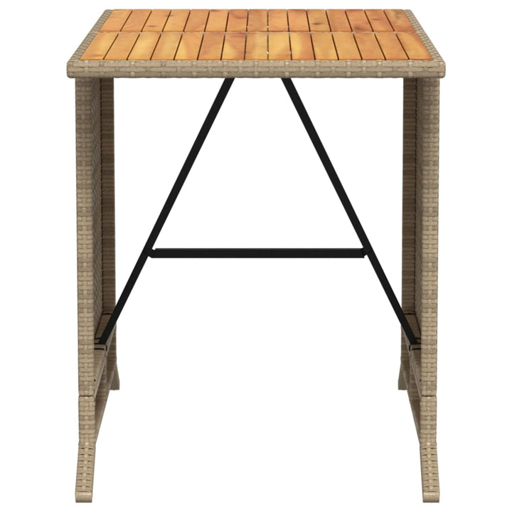 bistrosæt til haven 3 dele med hynder polyrattan beige