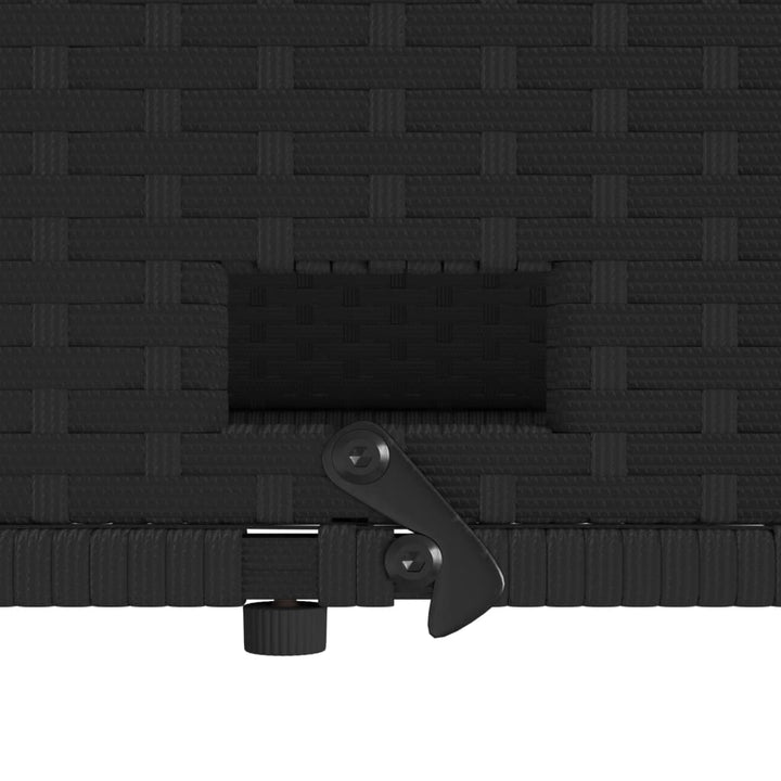 2-personers havesofa med hynder polyrattan og akacietræ sort