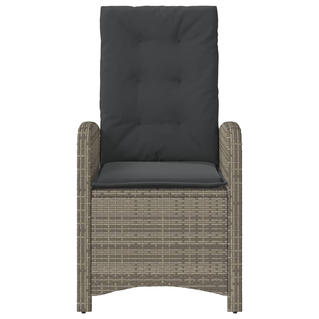 havelænestole 2 stk. med hynder polyrattan grå