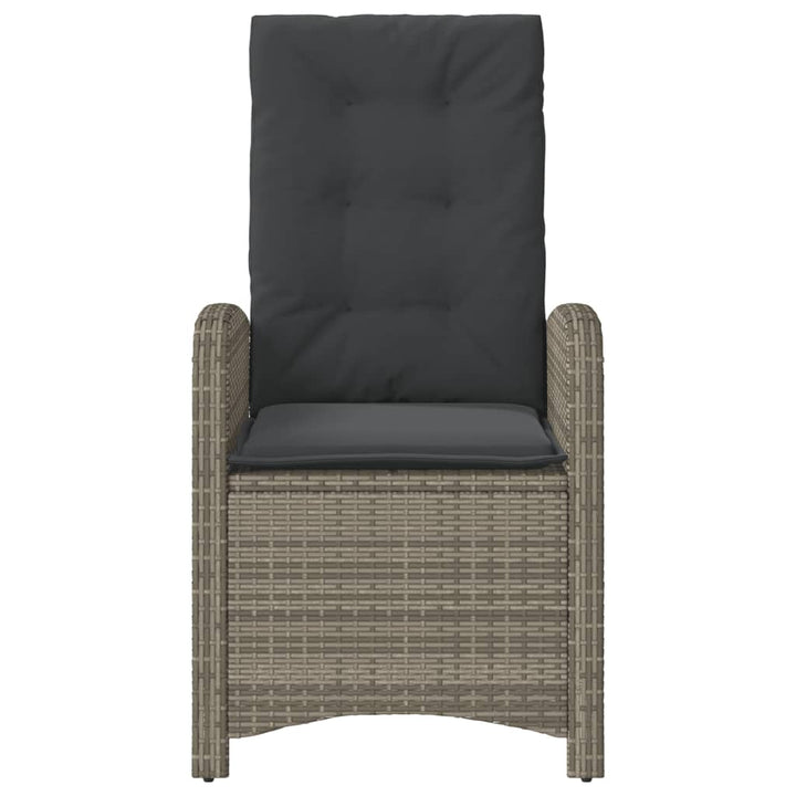 havelænestole 2 stk. med hynder polyrattan grå