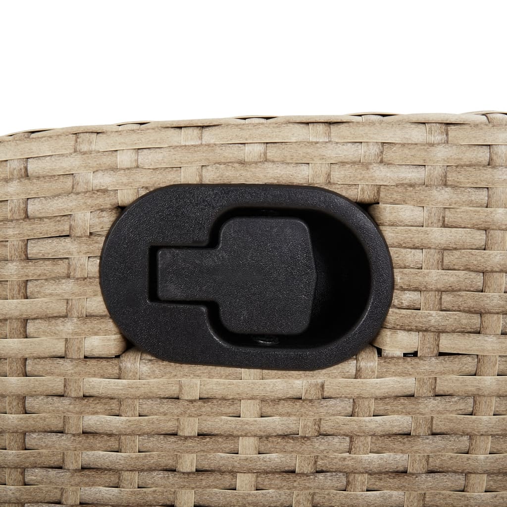 havestole 2 stk. lænefunktion + hynder polyrattan blandet beige