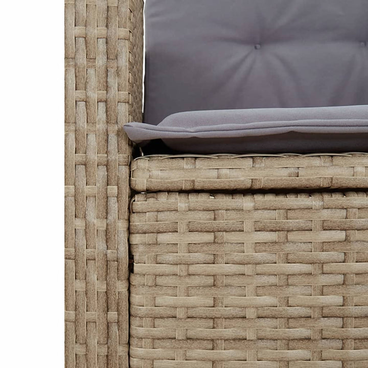 havestole 2 stk. lænefunktion + hynder polyrattan blandet beige