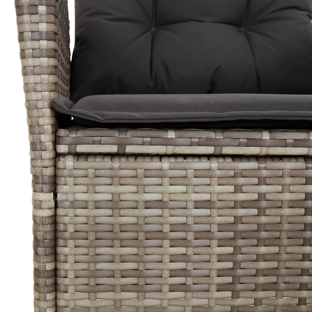 havelænestole 2 stk. med hynder polyrattan grå