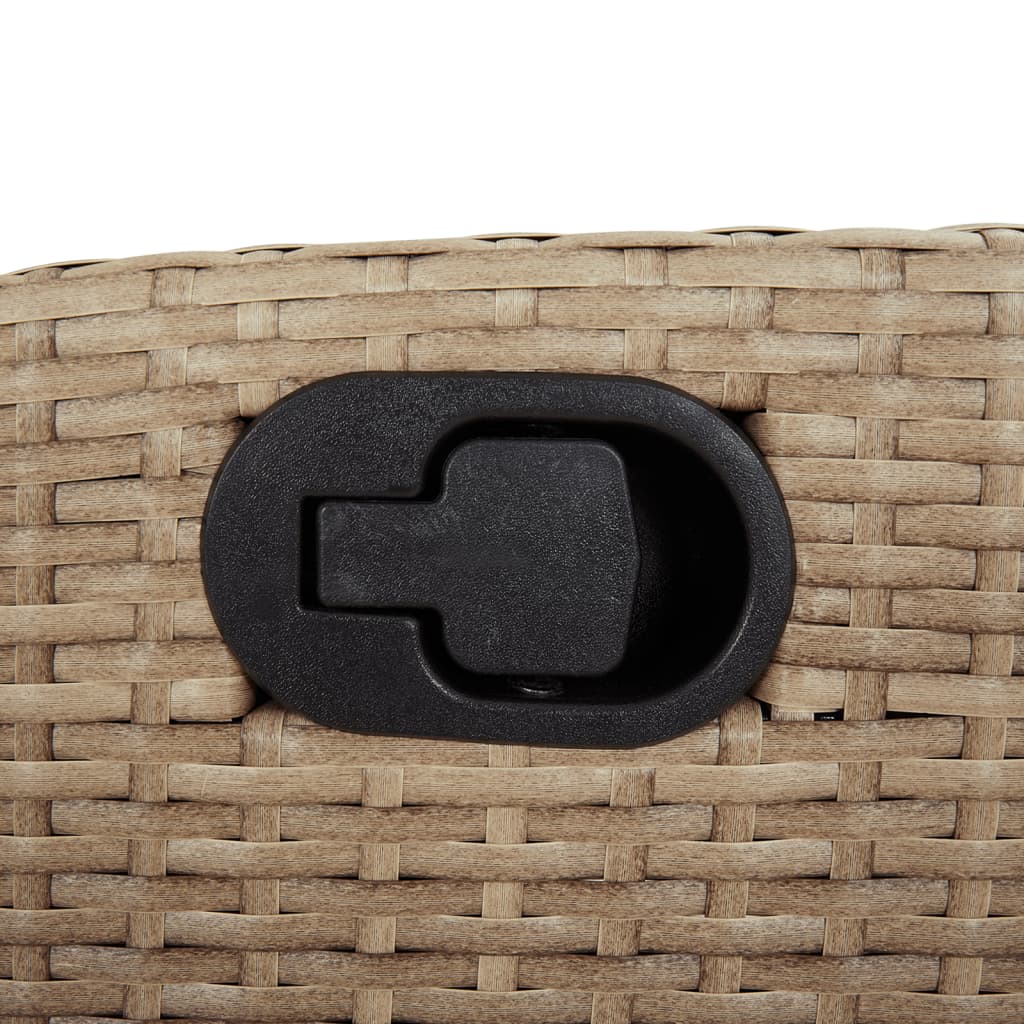 havestole 2 stk. lænefunktion + hynder polyrattan blandet beige
