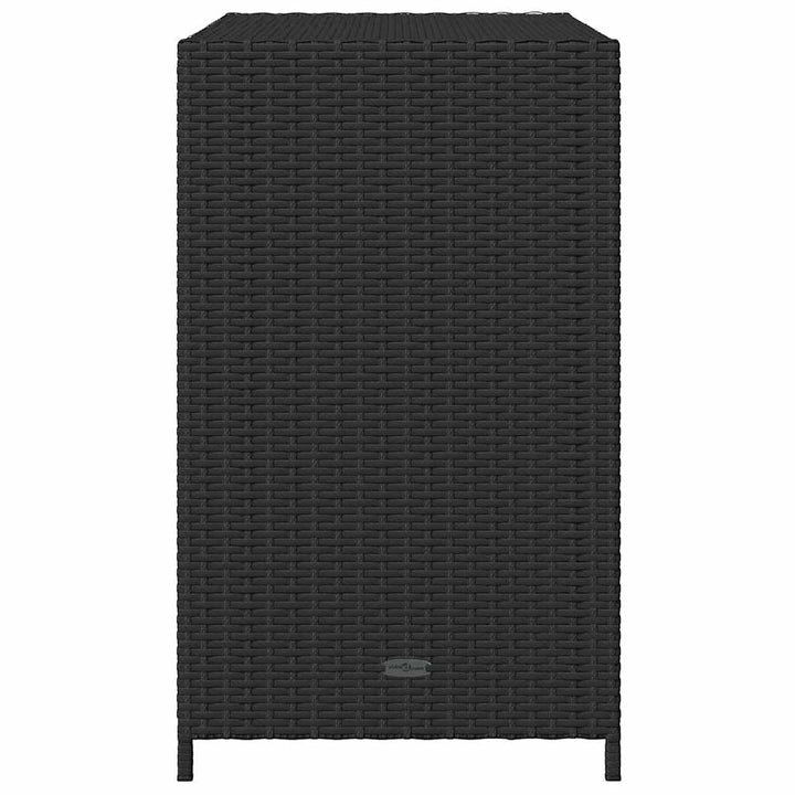 opbevaringsskab til haven 83x45x76 cm polyrattan sort
