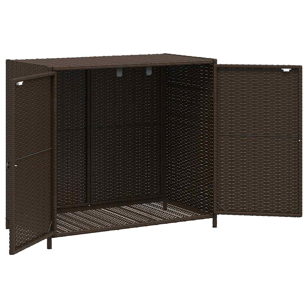 opbevaringsskab til haven 83x45x76 cm polyrattan brun