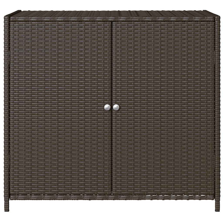 opbevaringsskab til haven 83x45x76 cm polyrattan brun