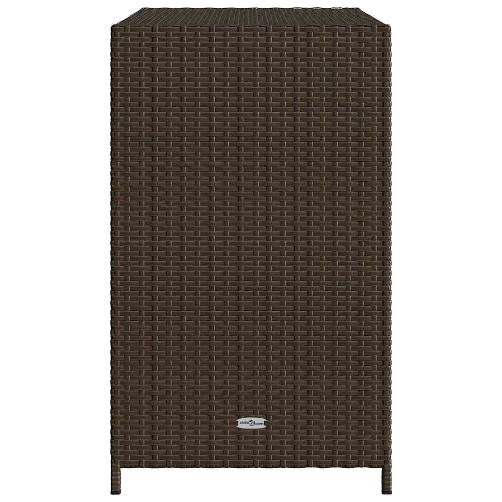 opbevaringsskab til haven 83x45x76 cm polyrattan brun