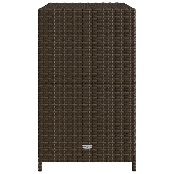 opbevaringsskab til haven 83x45x76 cm polyrattan brun