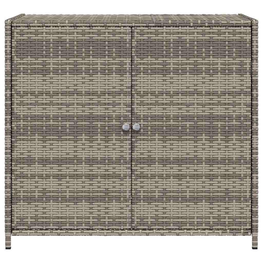 opbevaringsskab til haven 83x45x76 cm polyrattan grå