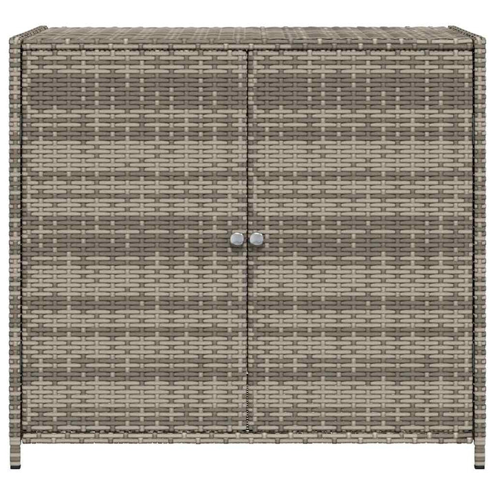 opbevaringsskab til haven 83x45x76 cm polyrattan grå