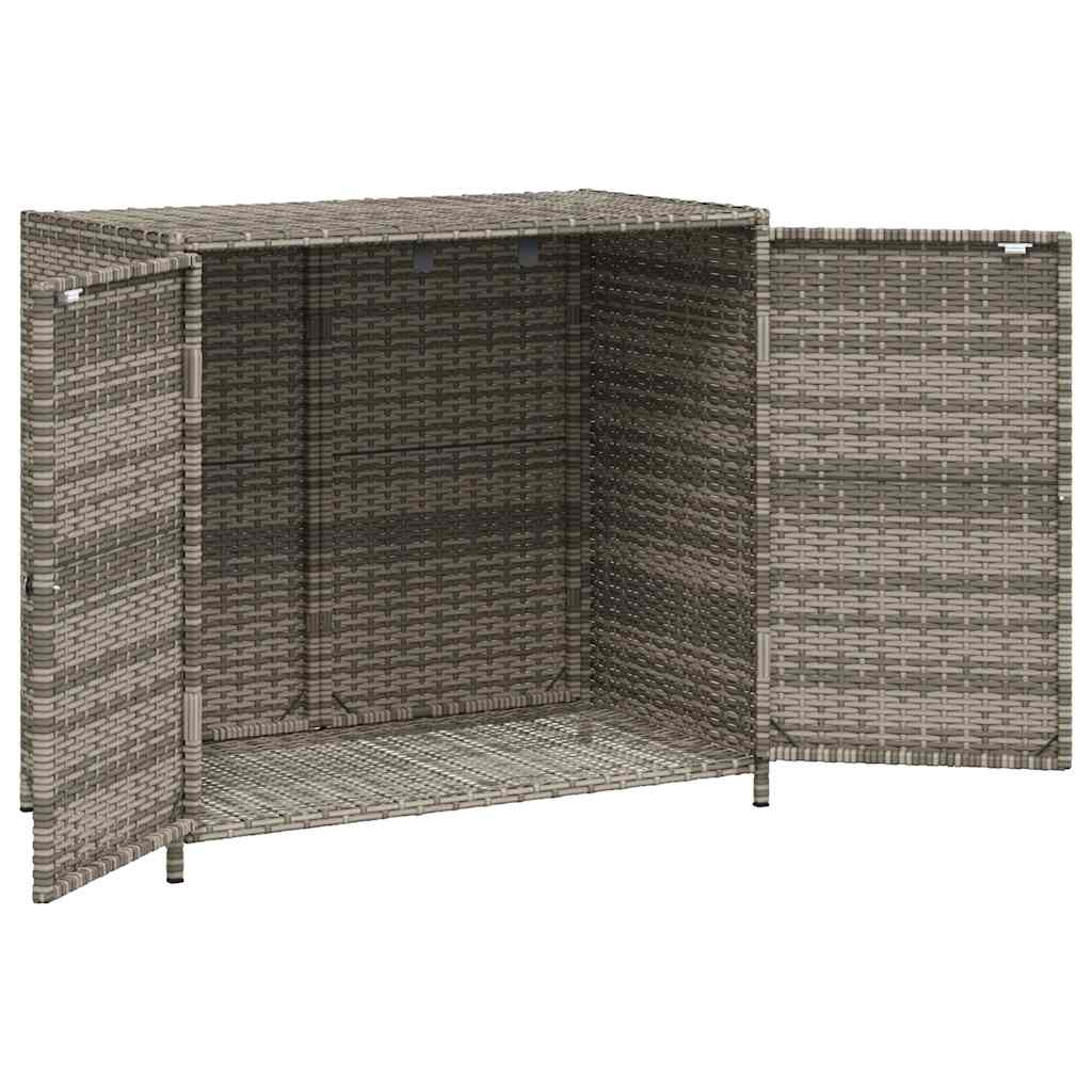 opbevaringsskab til haven 83x45x76 cm polyrattan grå
