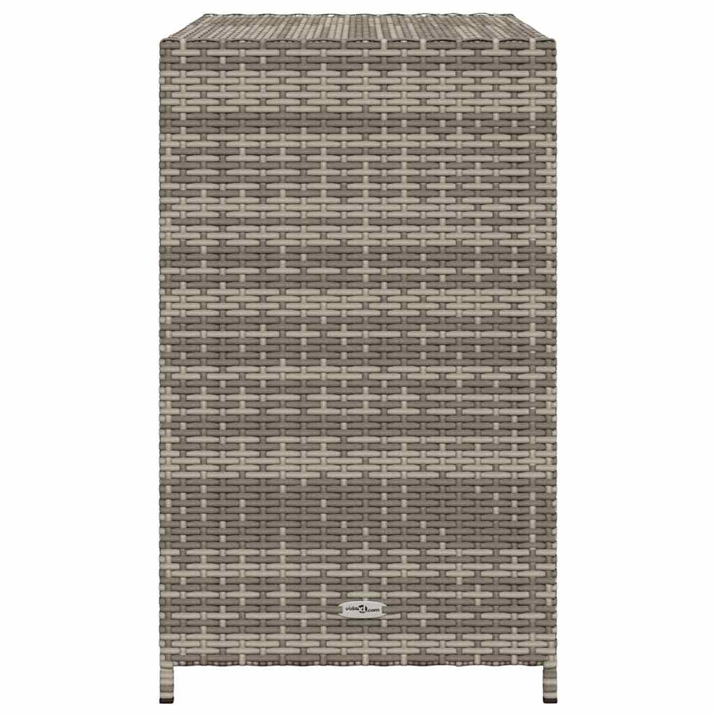 opbevaringsskab til haven 83x45x76 cm polyrattan grå