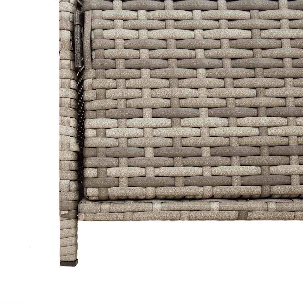 opbevaringsskab til haven 83x45x76 cm polyrattan grå