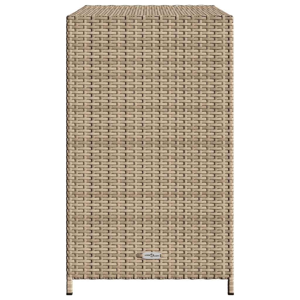 opbevaringsskab til haven 83x45x76 cm polyrattan beige