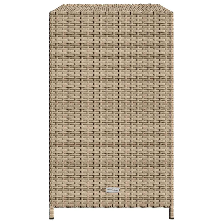 opbevaringsskab til haven 83x45x76 cm polyrattan beige