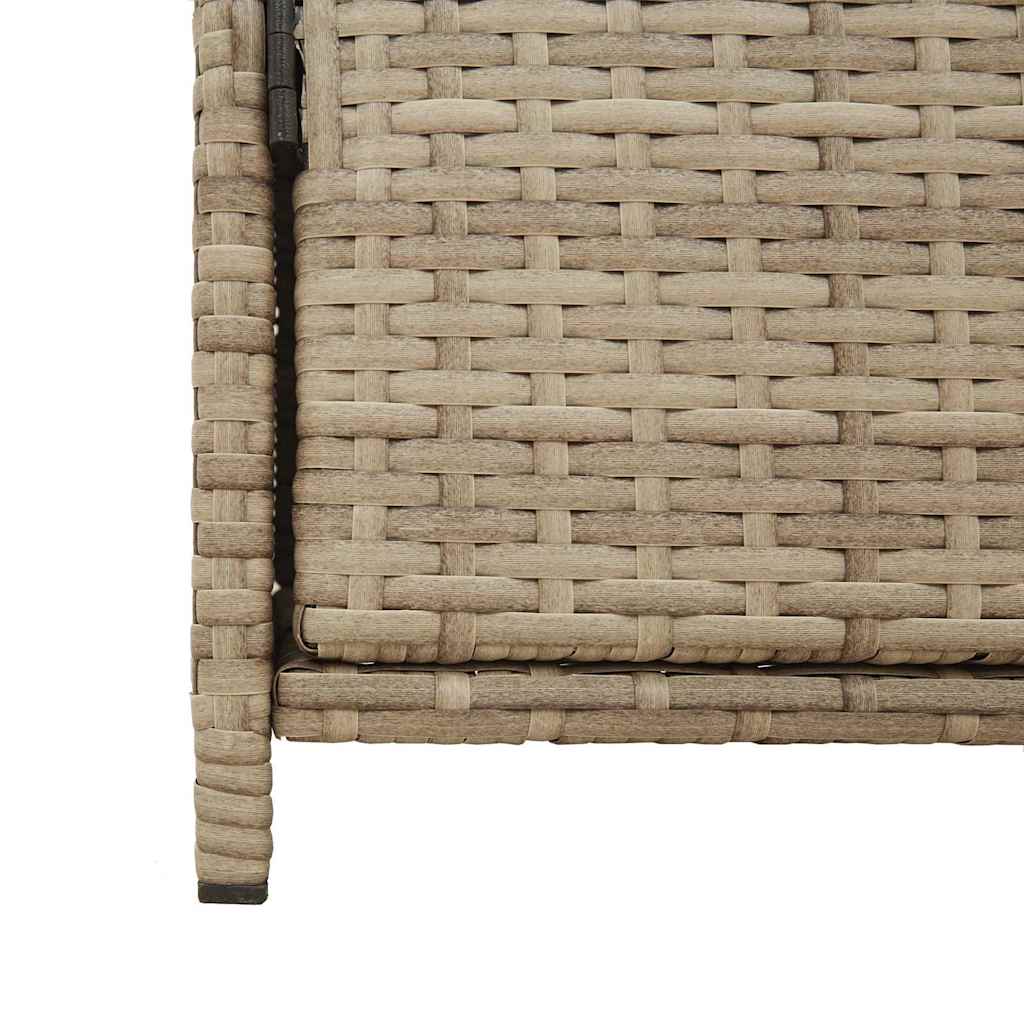opbevaringsskab til haven 83x45x76 cm polyrattan beige