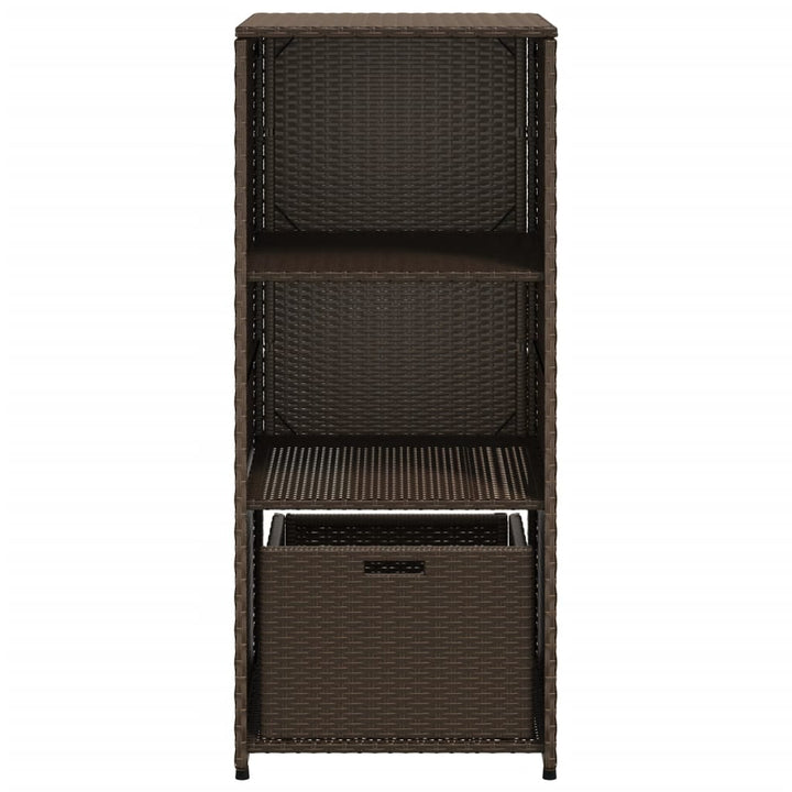 opbevaringsskab til haven 50x55x115 cm polyrattan brun