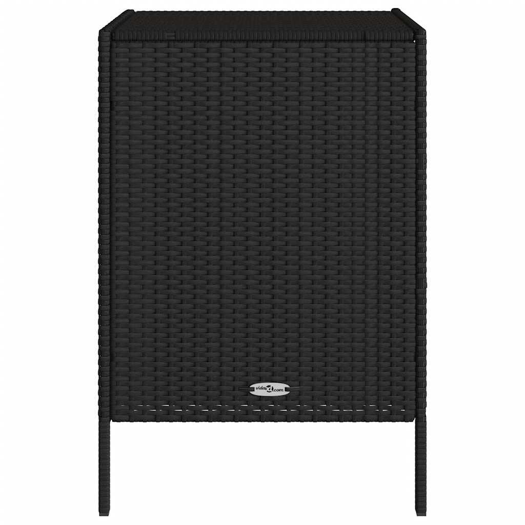 opbevaringsskab til haven 55x59x80 cm polyrattan sort