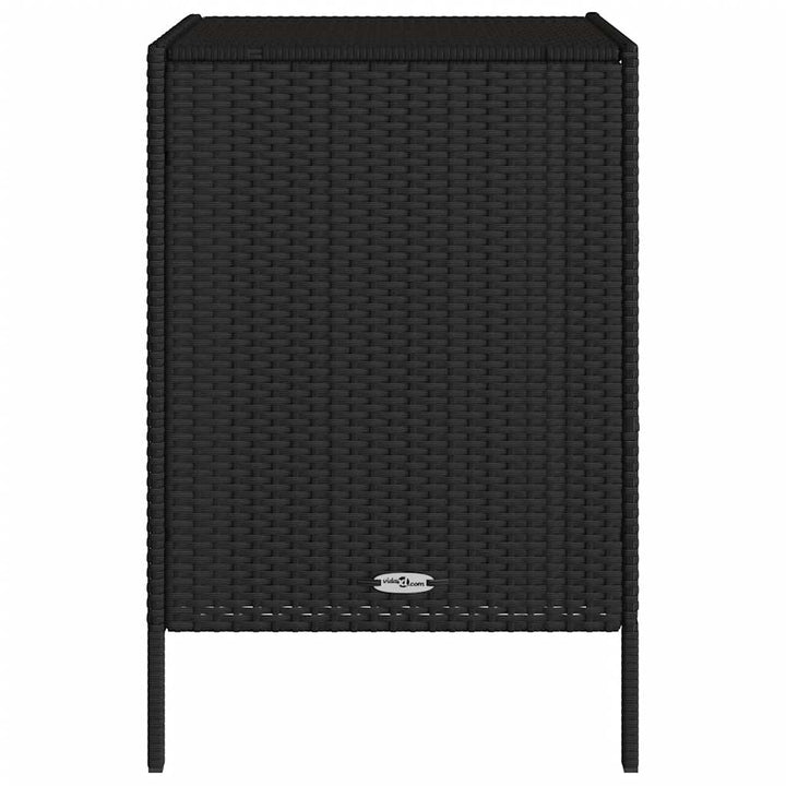 opbevaringsskab til haven 55x59x80 cm polyrattan sort
