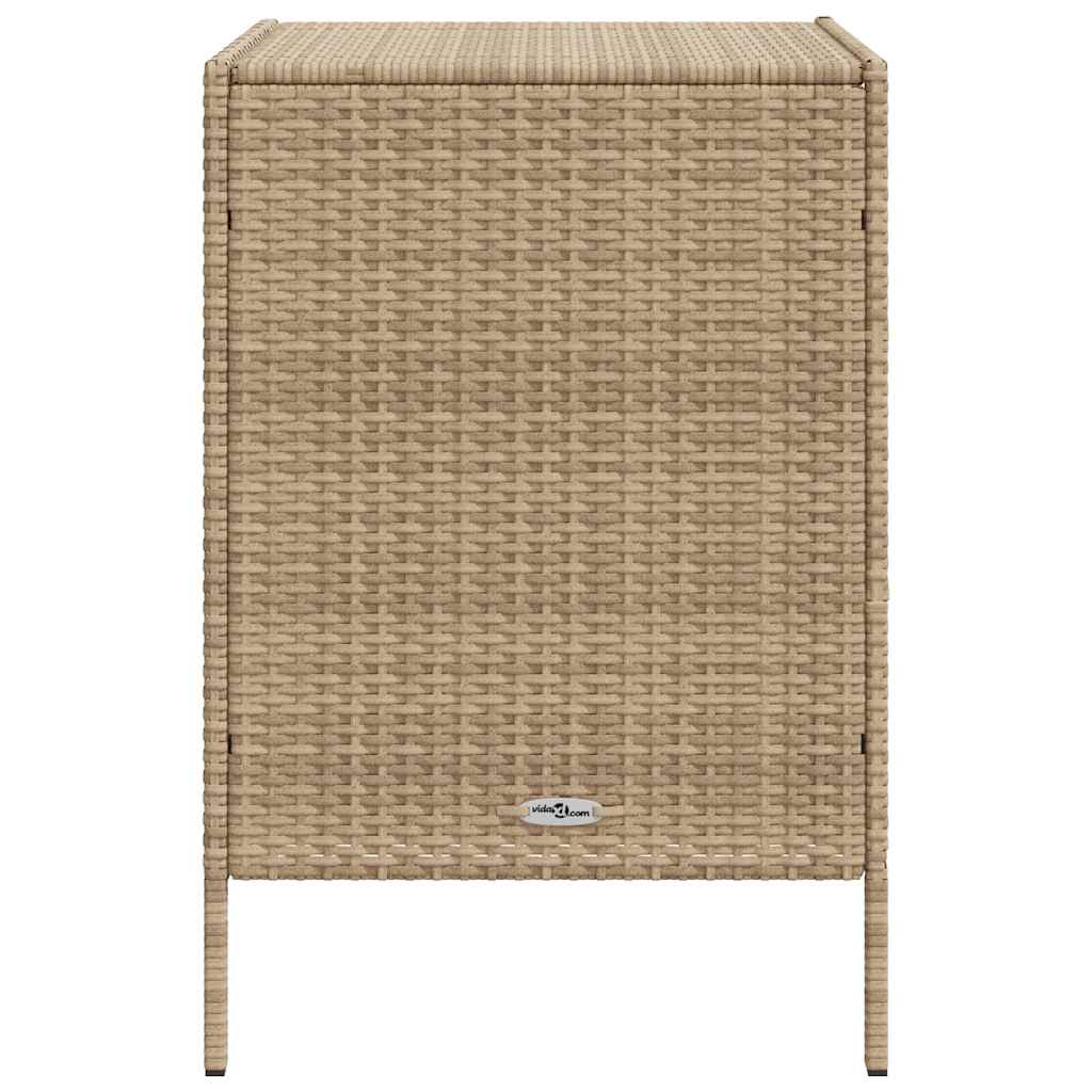 opbevaringsskab til haven 55x59x80 cm polyrattan beige