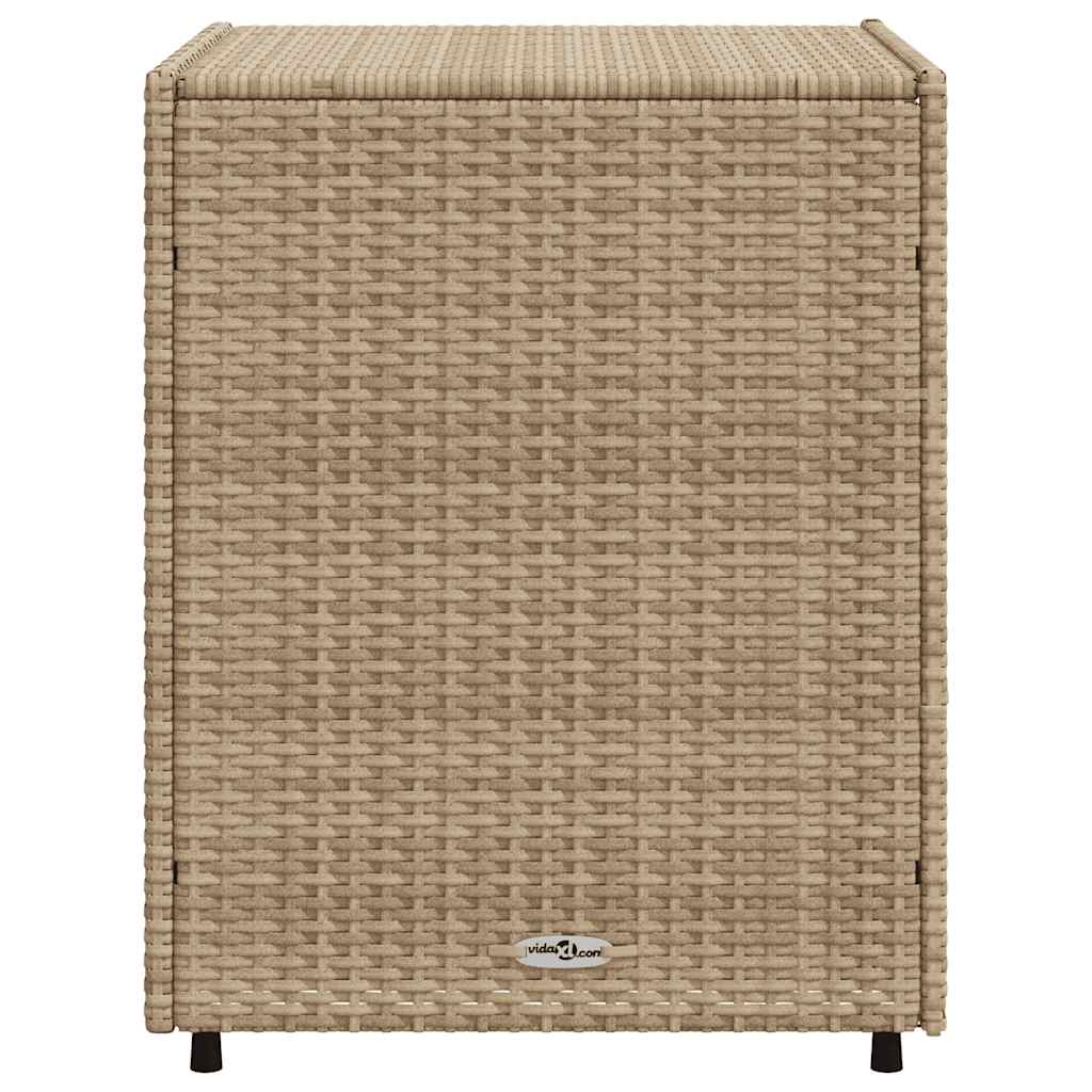 opbevaringsskab til haven 55x59x69 cm polyrattan beige