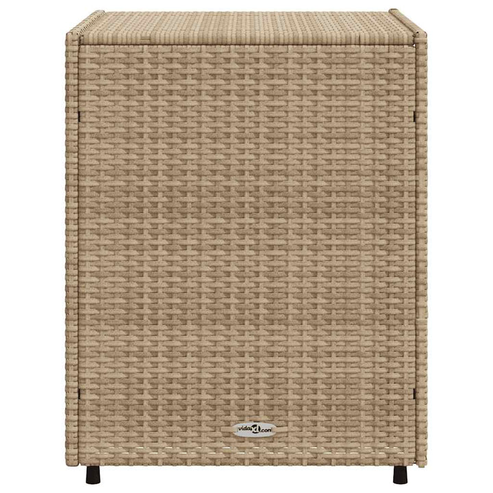 opbevaringsskab til haven 55x59x69 cm polyrattan beige