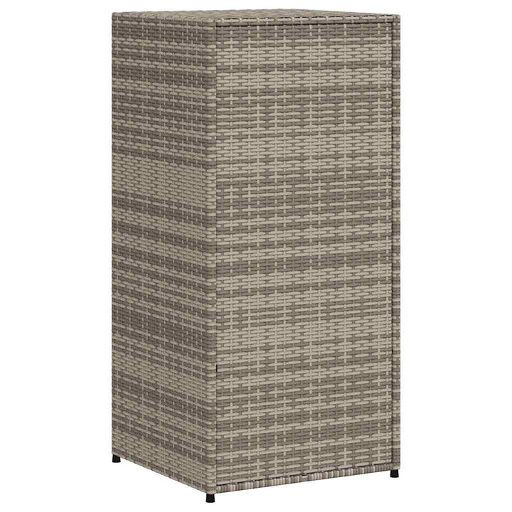 opbevaringsskab til haven 55x55x111 cm polyrattan grå