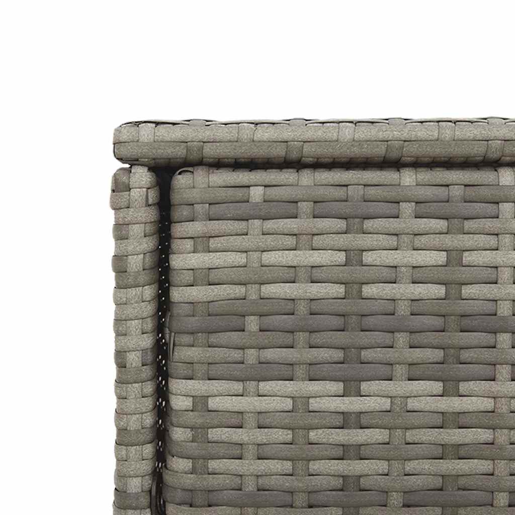 opbevaringsskab til haven 55x55x111 cm polyrattan grå