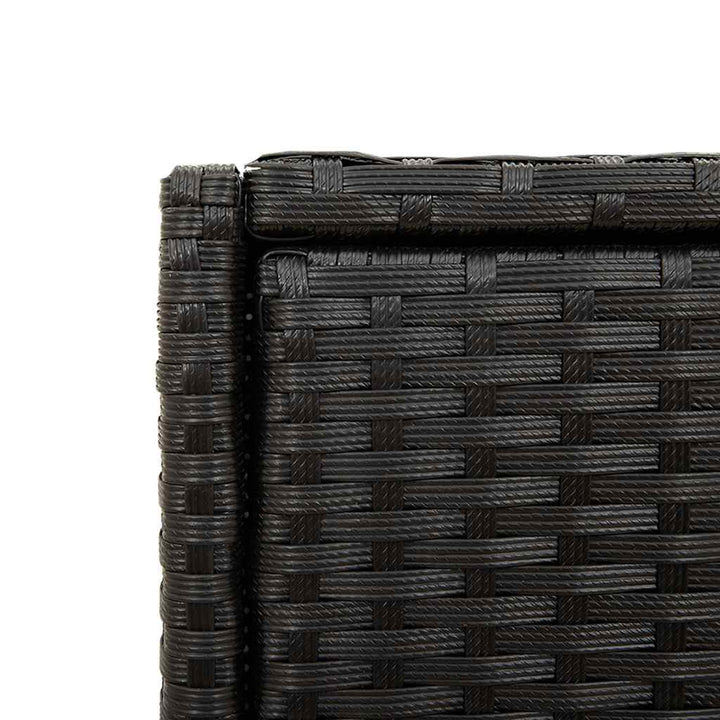 opbevaringsskab til haven 105x55x113 cm polyrattan sort