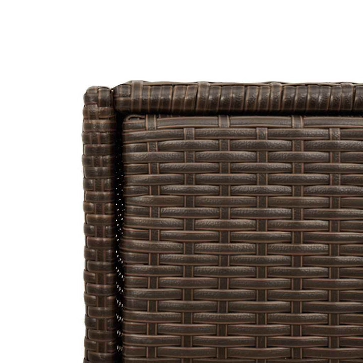 opbevaringsskab til haven 105x55x113 cm polyrattan brun
