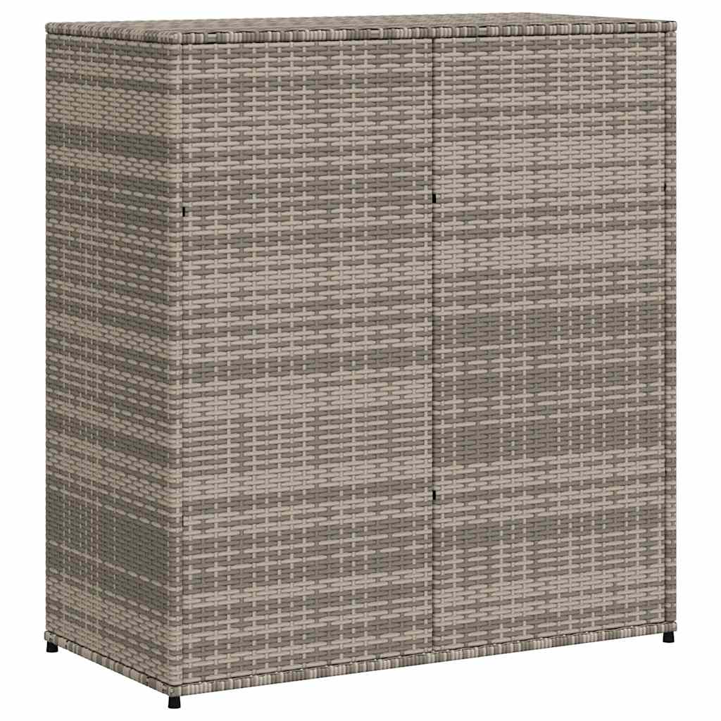 opbevaringsskab til haven 105x55x113 cm polyrattan grå