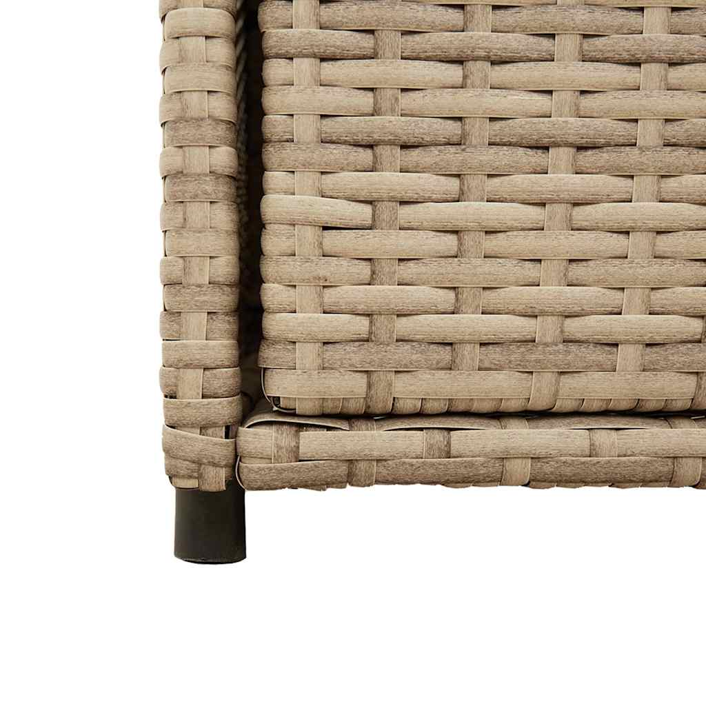 opbevaringsskab til haven 105x55x113 cm polyrattan beige