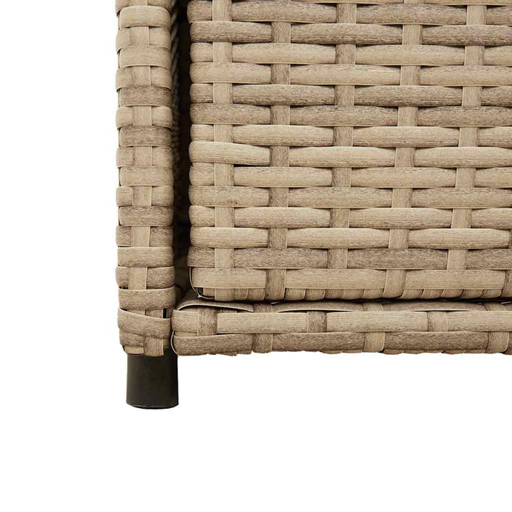 opbevaringsskab til haven 105x55x113 cm polyrattan beige