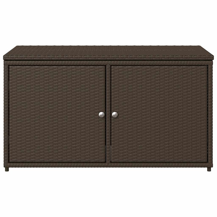 opbevaringsskab til haven 110x55x60,5 cm polyrattan brun