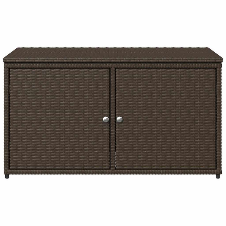 opbevaringsskab til haven 110x55x60,5 cm polyrattan brun
