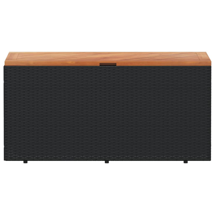 opbevaringsboks til haven 110x50x54 cm polyrattan akacie sort